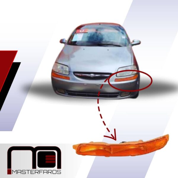 FARO DIRECCIONAL CHEVROLET CHEVY TAXI 2005/2015 AVEO FAMILY AMARILLO LH