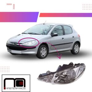 FARO DELANTERO PEUGEOT 206 1998/2009 DOBLE FOCO LH