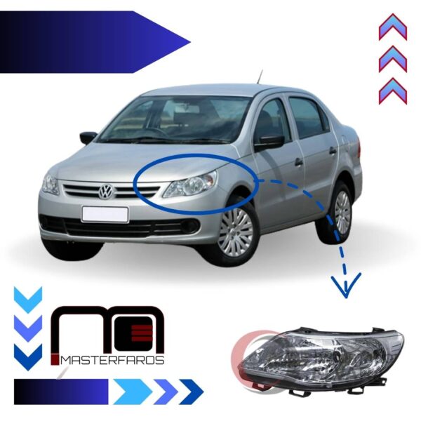 FARO DELANTERO VOLKSWAGEN GOL TREND 2010/2012 SIMPLE LH