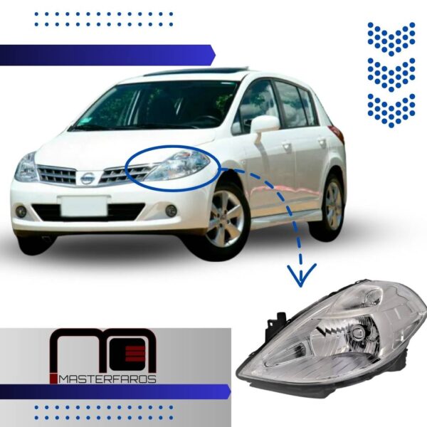 FARO DELANTERO NISSAN TIIDA 4P 2010 LH