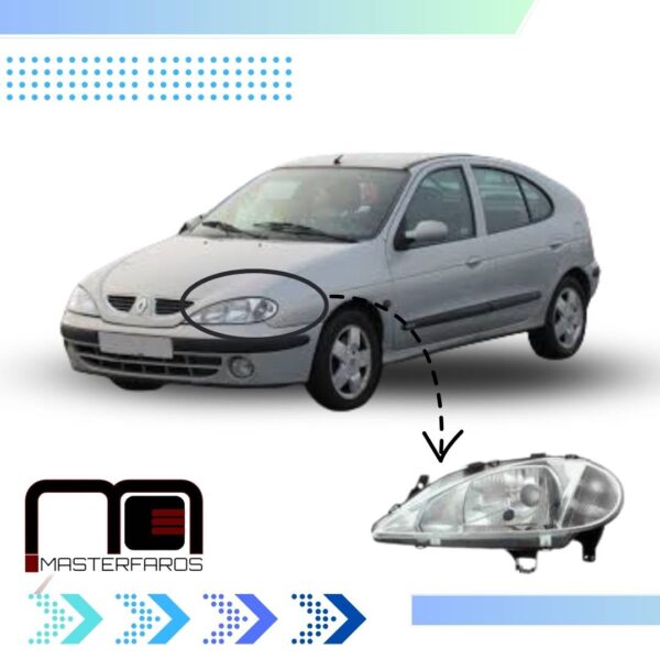 FARO DELANTERO RENAULT MEGANE 2001/2005 DOBLE FOCO LH