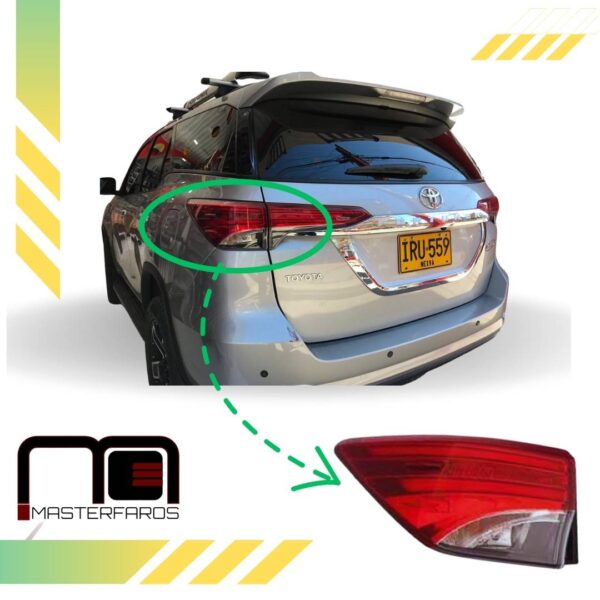 FARO POSTERIOR ESQUINERO TOYOTA FORTUNER 2017 EXT LH