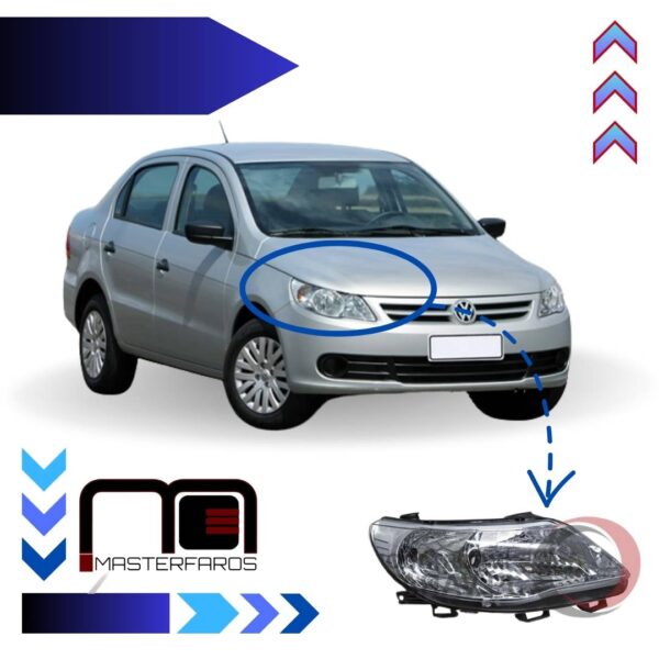 FARO DELANTERO VOLKSWAGEN GOL TREND 2010/2012 SIMPLE RH