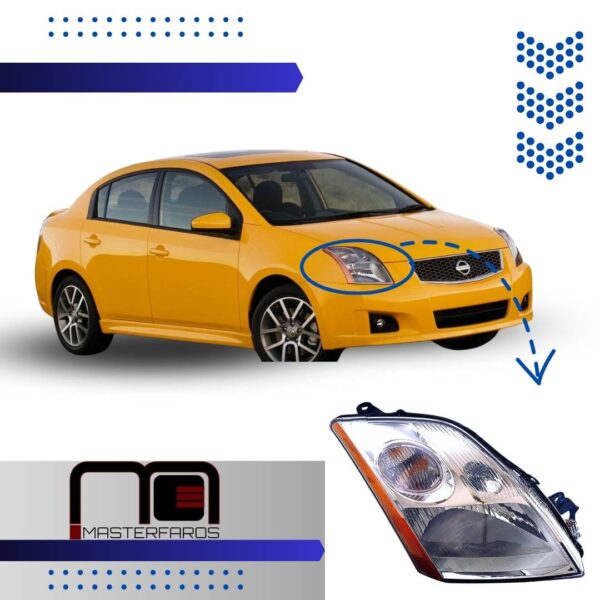 FARO DELANTERO NISSAN SENTRA SE SPORT 2008/2010 RH