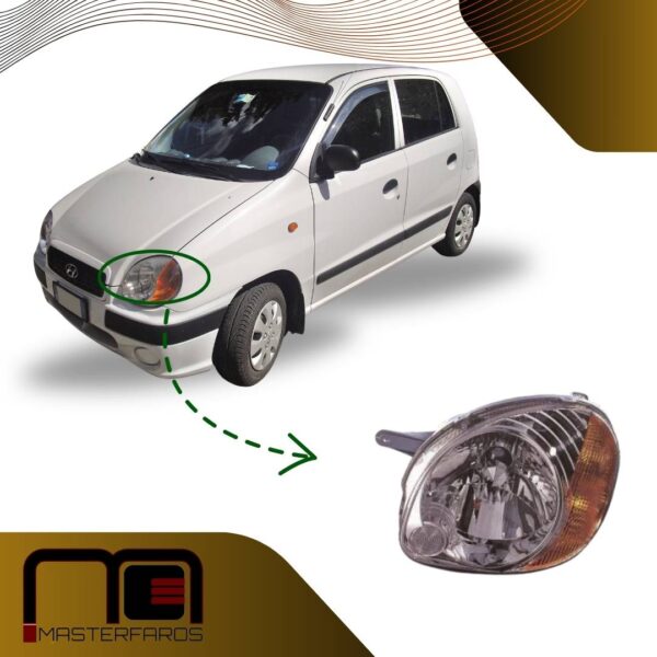 FARO DELANTERO HYUNDAI ATOS PRIME 2001/2005 ESQ/AMAR C/H MED LH