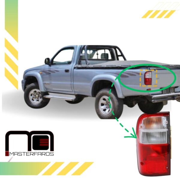 FARO POSTERIOR TOYOTA HILUX 2000/2002 ROJO/BLANC C/S LH