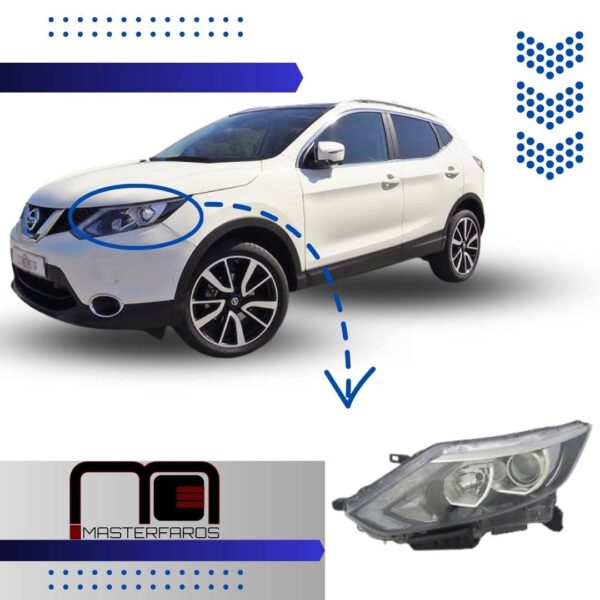 FARO DELANTERO NISSAN QASHQAI C/LED 2015/2017 LH