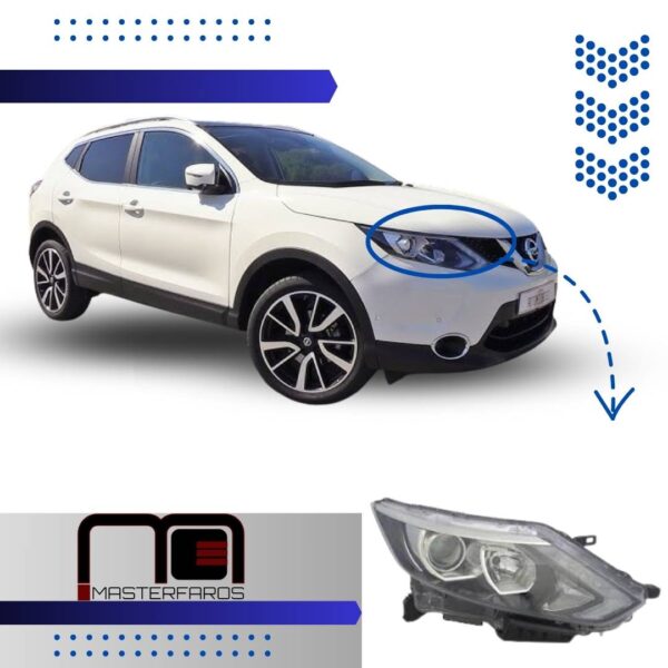 FARO DELANTERO NISSAN QASHQAI C/LED 2015/2017 RH