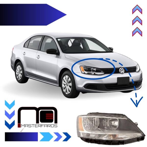 FARO DELANTERO VOLKSWAGEN JETTA 2012/2018 REFL/AMAR RH