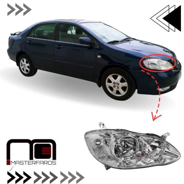 FARO DELANTERO TOYOTA COROLLA 2006/2008 RH