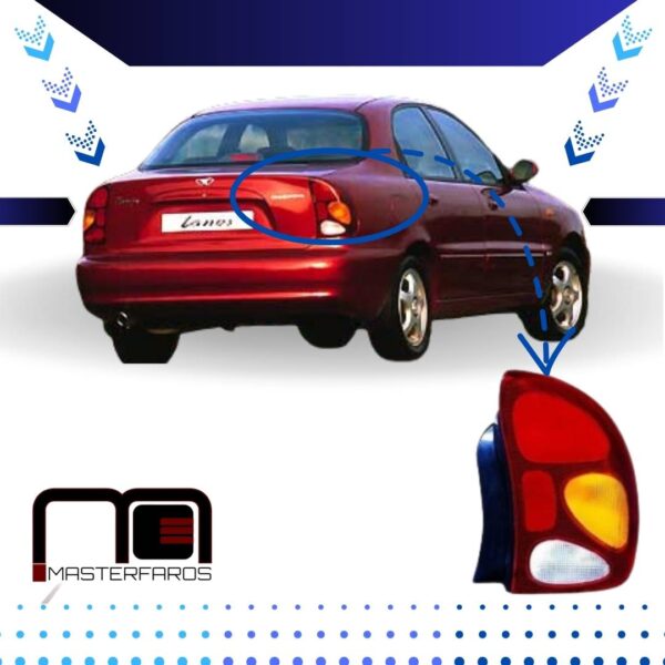 FARO POSTERIOR DAEWOO LANOS II 2001 - RH