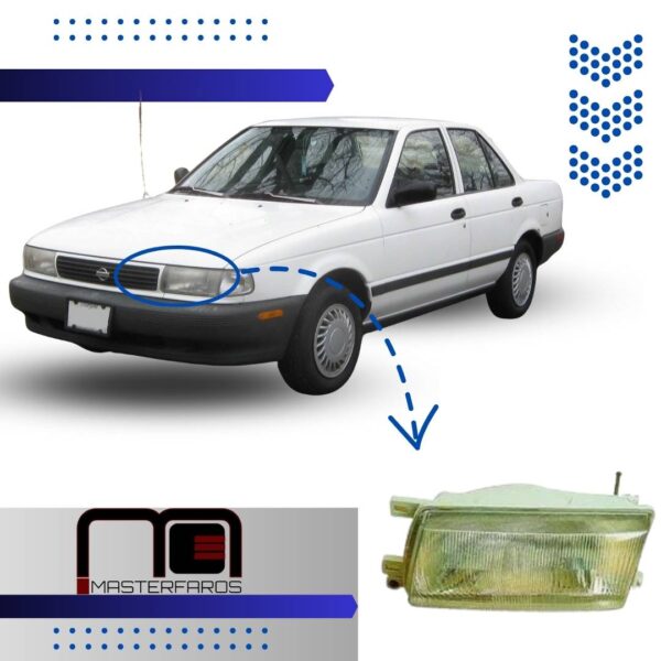 FARO DELANTERO NISSAN SENTRA B13 MEX 1994/2001 PLAST LH