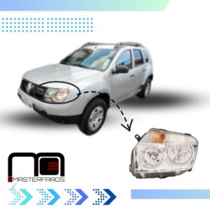 FARO DELANTERO RENAULT DUSTER FONDO CROMADO 2012/2015 LH