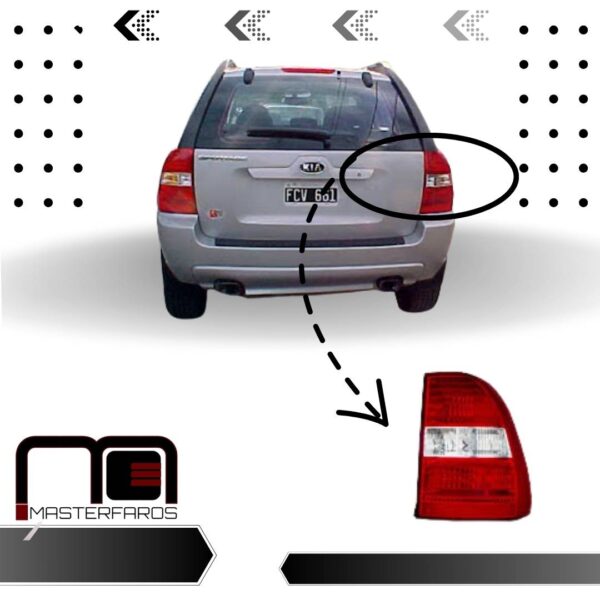 FARO POSTERIOR KIA SPORTAGE 2007/2009 RH