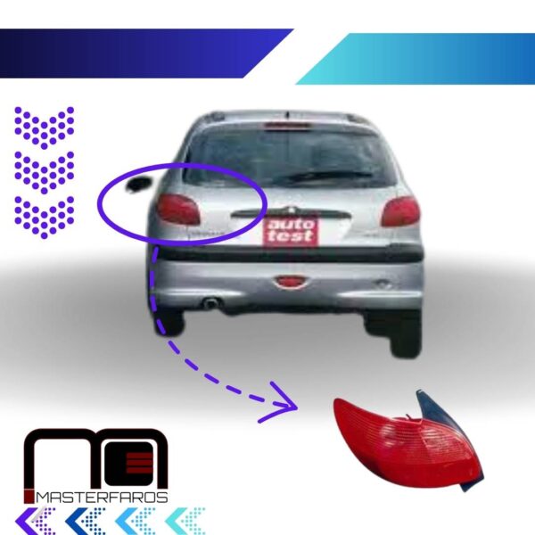 FARO POSTERIOR PEUGEOT 206 2003/2008 LH