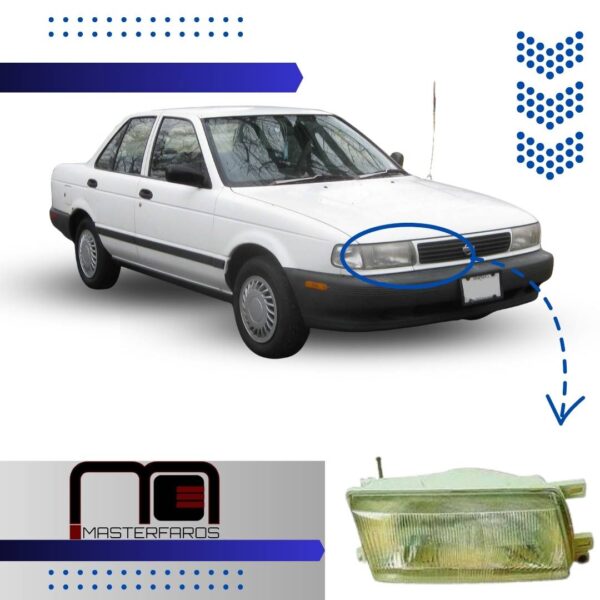 FARO DELANTERO NISSAN SENTRA B13 MEX 1994/2001 PLAST RH