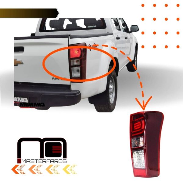 FARO POSTERIOR CHEVROLET LUV D-MAX 2017 - LED ROJO OBSCURO RH