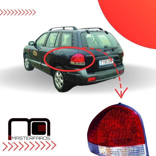 FARO POSTERIOR HYUNDAI SANTA FE 2005/2006 LH
