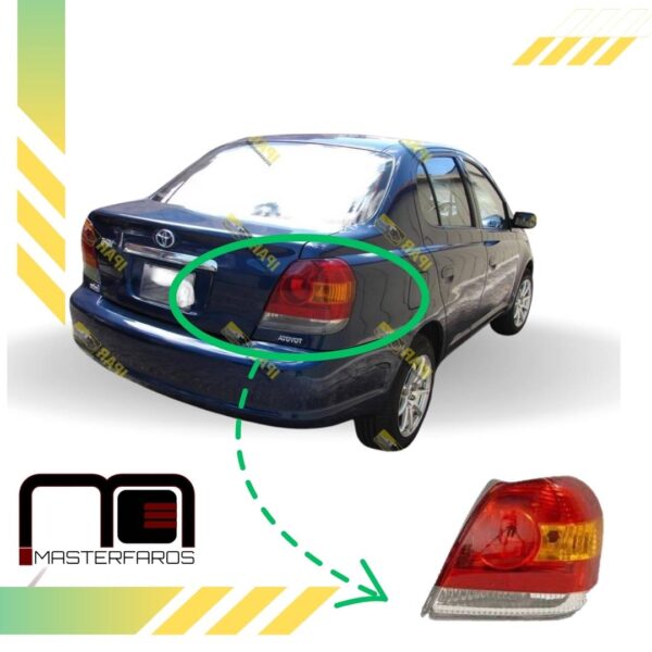 FARO POSTERIOR TOYOTA YARIS 4P 2003/2005 RH
