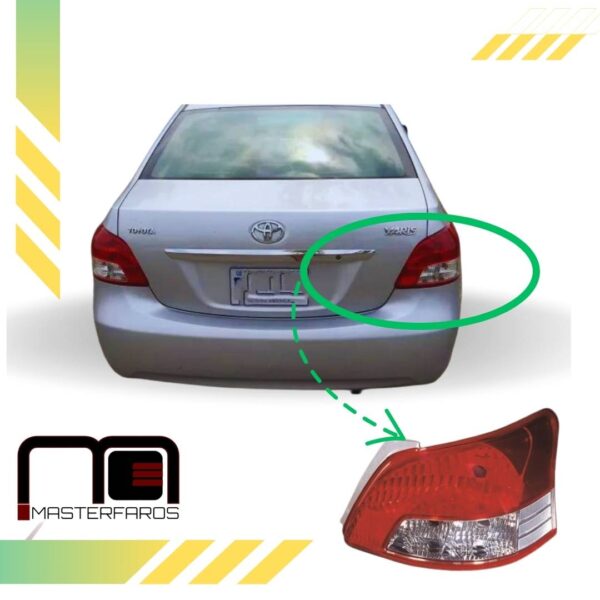 FARO POSTERIOR TOYOTA YARIS 4P 2007/2015 RH