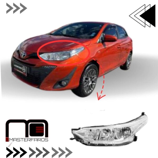 FARO DELANTERO TOYOTA YARIS 4P 2016/2018 LH
