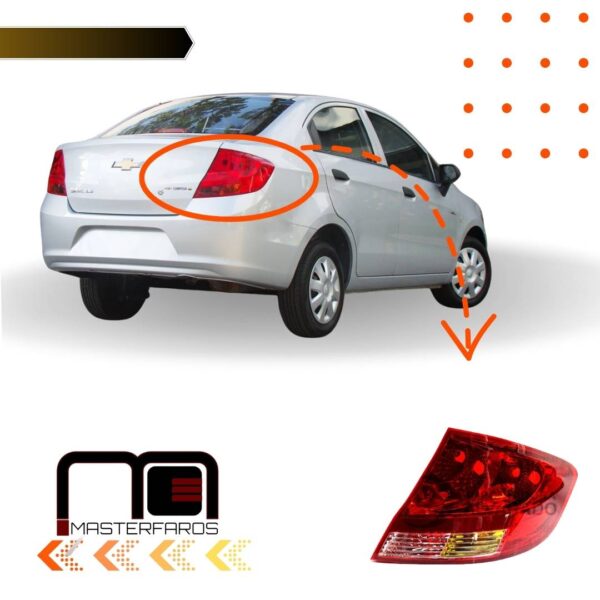 FARO POSTERIOR CHEVROLET SAIL 4P 2012/2017 RH