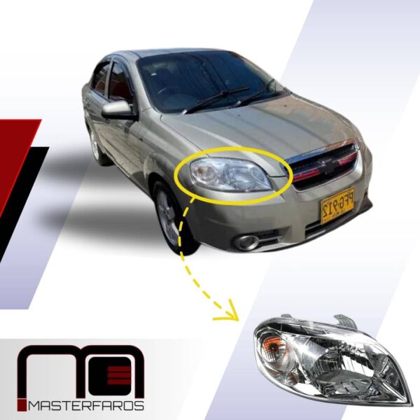 FARO DELANTERO CHEVROLET AVEO EMOTION 2008/2018 RH