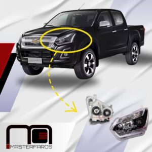 FARO DELANTERO CHEVROLET D-MAX 4X4 DOBLE FOCO CON LED 2019/2024 LH