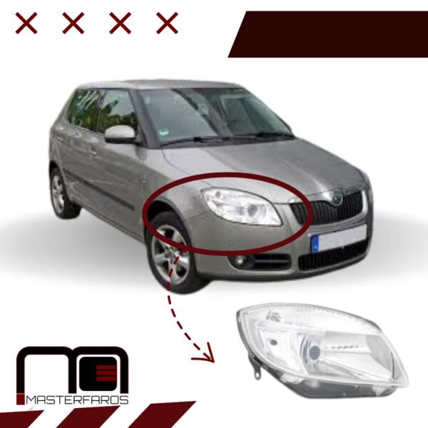 FARO DELANTERO SKODA FABIA 2007 RH