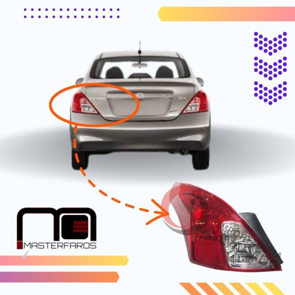 FARO POSTERIOR NISSAN VERSA 4D 2011/2019 LH