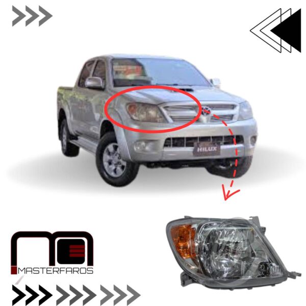 FARO DELANTERO TOYOTA HILUX 2006/2009 RH