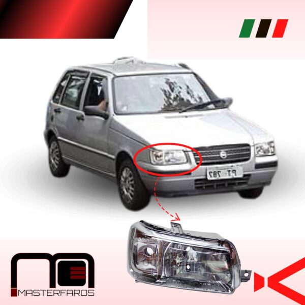 FARO DELANTERO FIAT UNO FIRE 1.3 FLORINO 2004 RH