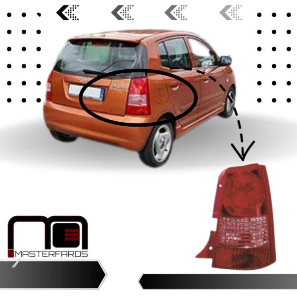 FARO POSTERIOR KIA PICANTO 2005/2007 RH