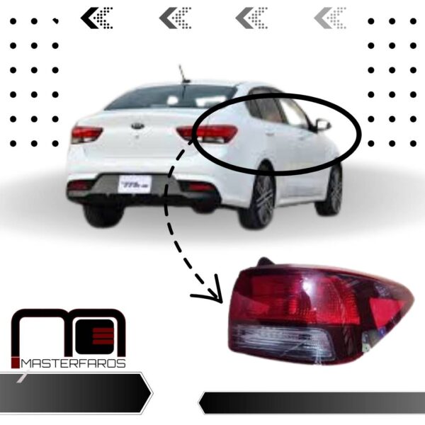 FARO POSTERIOR KIA RIO LX 4P 2018 EXT RH