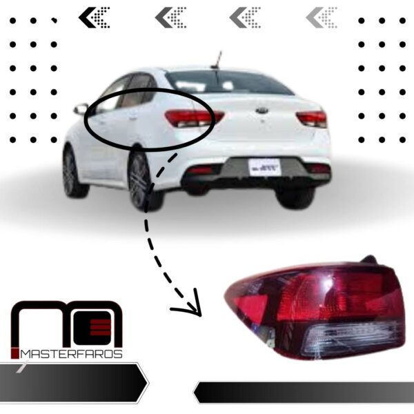 FARO POSTERIOR KIA RIO LX 4P 2018 EXT LH