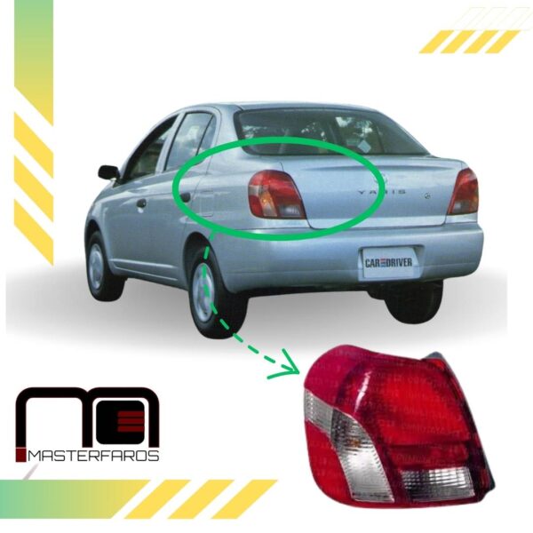 FARO POSTERIOR TOYOTA YARIS 4P 2001/2002 LH