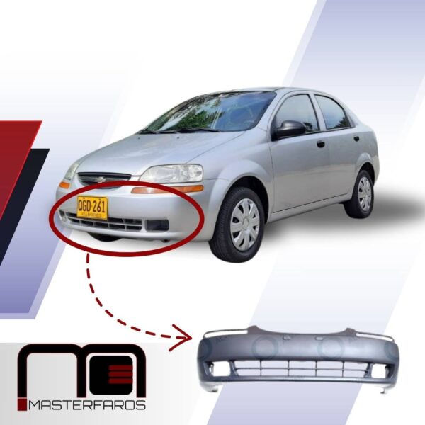 GUARDACHOQUE CHEVROLET AVEO FAMILY 2005/2015 CHEVY TAXI NEG C/H NEB