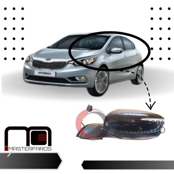 ESPEJO EXTERIOR ELECTRICO KIA CERATO R 2015/2019 C/LUZ LH
