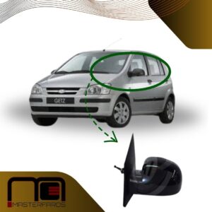 ESPEJO EXTERIOR HYUNDAI GETZ 2002/2005 NEG BRILLOSO C/INT LH