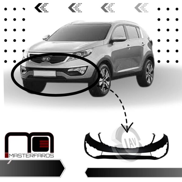 GUARDACHOQUE KIA SPORTAGE R 2011/2013 NEG S/MASC