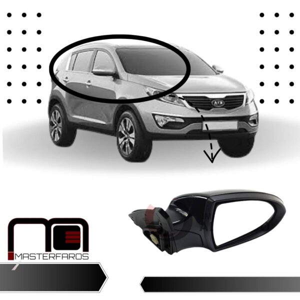 ESPEJO EXTERIOR ELECTRICO KIA SPORTAGE R 2011 RH
