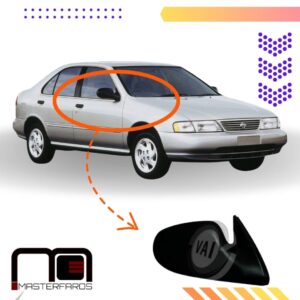 ESPEJO EXTERIOR NISSAN SENTRA B14 1996/1999 NEG RH