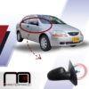ESPEJO EXTERIOR CHEVROLET AVEO 2005/2019 CHEVY TAXI C/INT NEGRO MATE RH
