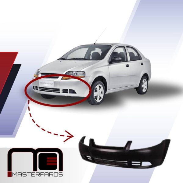 GUARDACHOQUE CHEVROLET AVEO 2005/2019 NEG C/H NEB