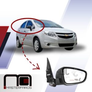 ESPEJO EXTERIOR CHEVROLET SAIL ELECTRICO 2017/2020 NEG RH