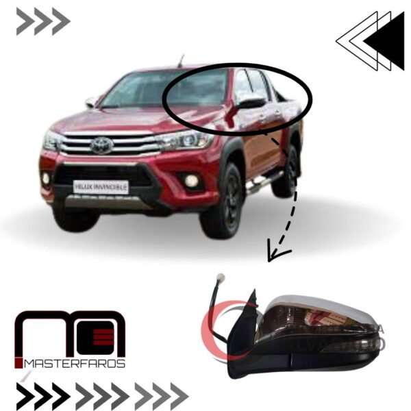 ESPEJO EXTERIOR ELECTRICO TOYOTA HILUX 2016 NIQ C/LUZ LH