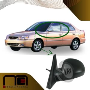 ESPEJO EXTERIOR HYUNDAI ACCENT VERNA 2003/2005 NEG C/INT LH