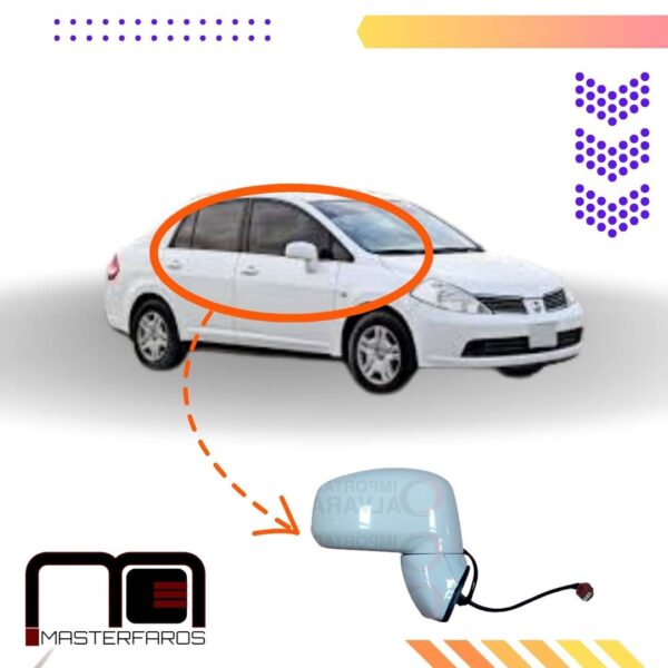 ESPEJO EXTERIOR ELECTRICO NISSAN TIIDA 2007 RH
