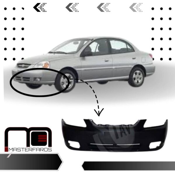 GUARDACHOQUE KIA RIO STYLUS 2003/2005 NEG