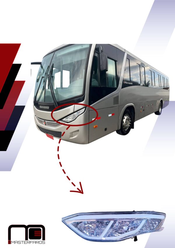 MICA FARO DELANTERO MARCOPOLO G8 2019/2024 LH